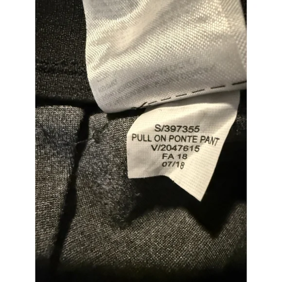 Banana Republic Pull On Ponte Pants Gray Comfort Pleated Fitted Office Women's 0 - Picture 9 of 11